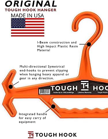 Stort Hook Hooker Canger Max Pack Set of 4 | 2 אפור ו -2 שחור | ארהב תוצרת | רב -חבילה